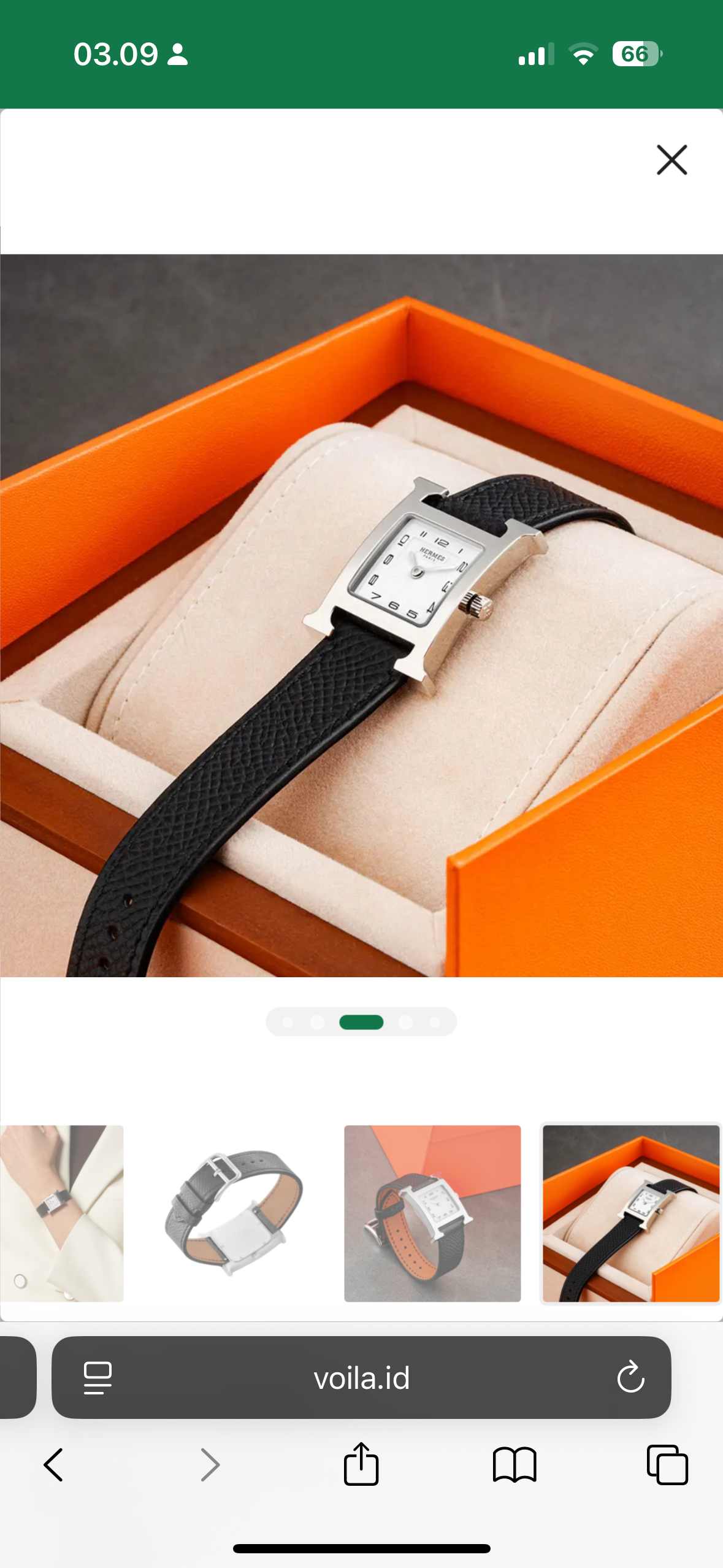 H-Hour PM Watch Black Epsom Phw