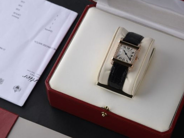 Cartier tank chinoise rose gold diamond